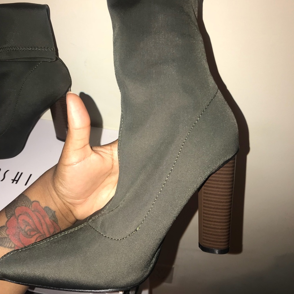 Olive green heel
